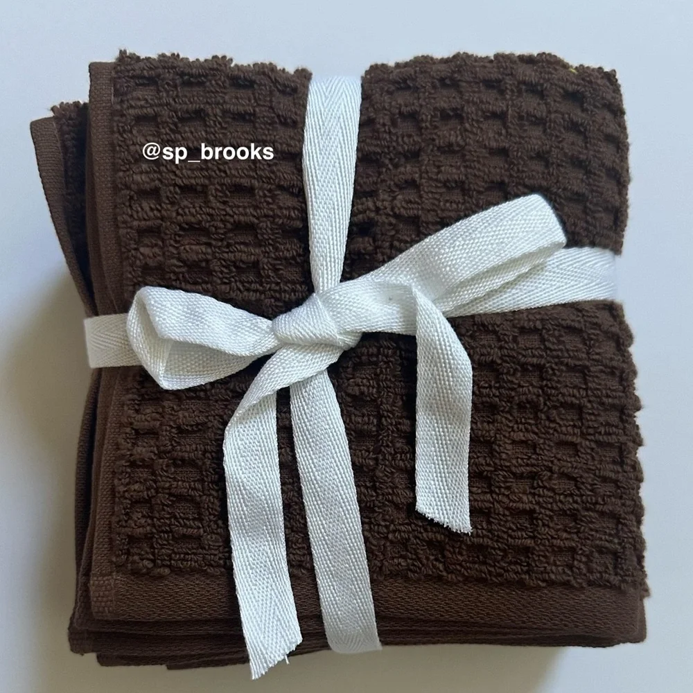 🎁8PC Hotel Balfour Bath Towel Set - Zero Twist Cotton - Chocolate Brown